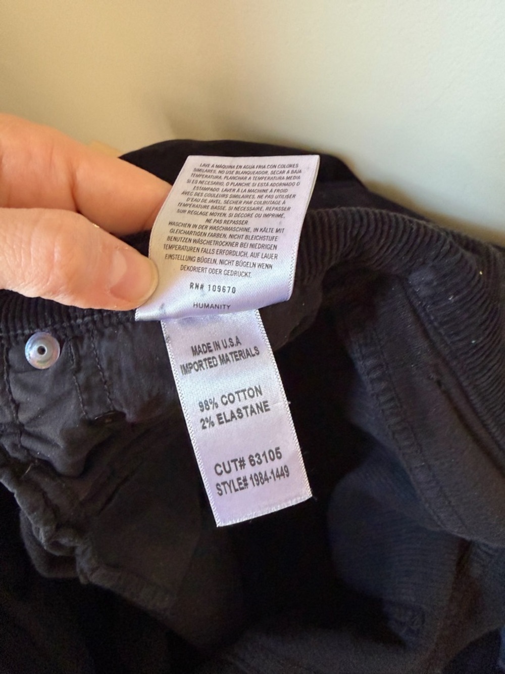 Citizens of Humanity Paloma Baggy in Corduroy 28 Black - Picture 11 of 12